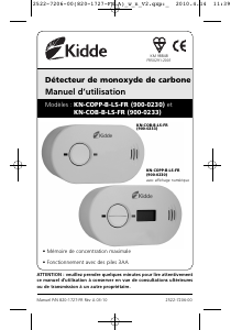 Mode d’emploi Kidde KN-COPP-B-LS-FR Détecteur de monoxyde de carbone
