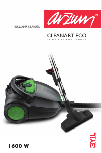Kullanım kılavuzu Arzum AR 457 Cleanart Eco Elektrikli süpürge