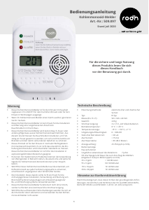 Mode d’emploi Rodh 509.897 Détecteur de monoxyde de carbone