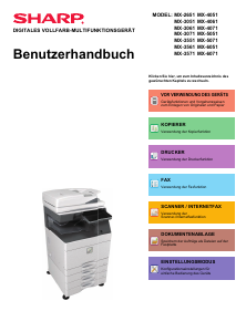 Bedienungsanleitung Sharp MX-3071 Multifunktionsdrucker