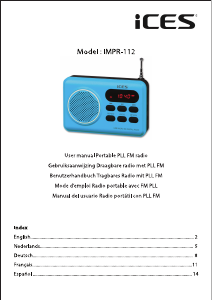 Handleiding ICES IMPR-112 Radio