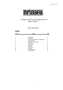 Handleiding Brinsea Octagon 40 Eco Broedmachine