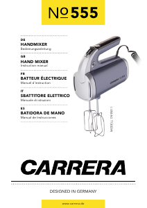 Manuale Carrera CRR-555 Sbattitore