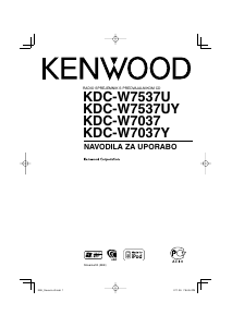 Priročnik Kenwood KDC-W7537UY Avto radio
