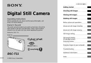 Bruksanvisning Sony Cyber-shot DSC-T11 Digitalkamera