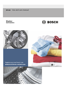 Manual Bosch WAP24200UC Washing Machine