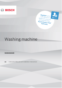 Manual Bosch WAW24420GR Washing Machine