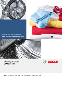 Manual Bosch WAY24749II Washing Machine