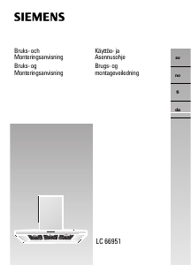 Brugsanvisning Siemens LC66951 Emhætte