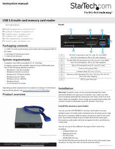 Handleiding StarTech 35FCREADBU3 Kaartlezer