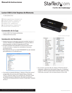 Manual de uso StarTech FCREADMICRO3 Lector de tarjetas