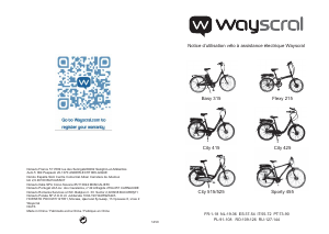 Manual de uso Wayscral City 425 Bicicleta eléctrica