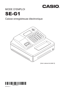 Mode d’emploi Casio SE-G1 Caisse