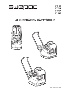 Käyttöohje Swepac F 90A Maantiivistäjä