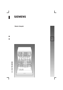 Mode d’emploi Siemens SE54A692 Lave-vaisselle