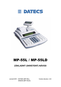 Návod Datecs MP-55LD Registračná pokladnica