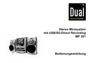 Bedienungsanleitung Dual MP 301 Stereoanlage