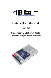 Manual Hamilton Buhl HA-802 Cassette Recorder