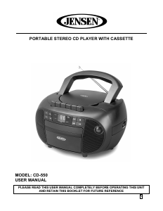 Handleiding Jensen CD-550 Stereoset