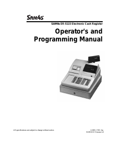 Manual SAM4s ER-5115 Cash Register