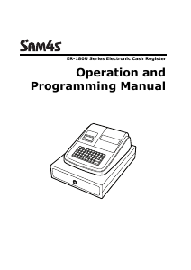 Manual SAM4s ER-180U Cash Register