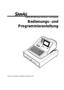Bedienungsanleitung SAM4s NR-500 Registrierkasse