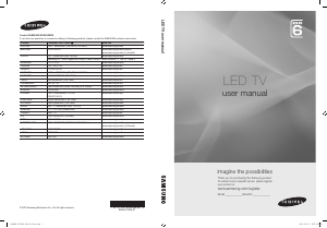 Manual Samsung UE37C6000RP LED Television