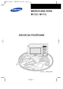 Návod Samsung M1713U Mikrovlnná rúra