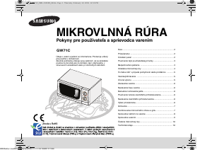 Návod Samsung GW71C Mikrovlnná rúra