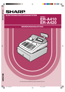 Bedienungsanleitung Sharp ER-A420 Registrierkasse