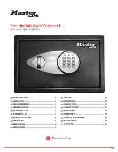 Käyttöohje Master Lock X041ML Kassakaappi