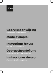 Handleiding Hema 80.03.0034 Elektrische deken