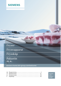 Käyttöohje Siemens GS29NEW3V Pakastin