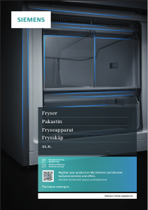 Käyttöohje Siemens GS58NDWDP Pakastin