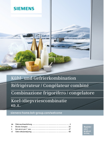 Bedienungsanleitung Siemens KD33EAI40 Kühl-gefrierkombination