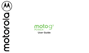 Manual Motorola Moto G7 Power Mobile Phone