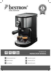 Manual Bestron AES800STE Espresso Machine