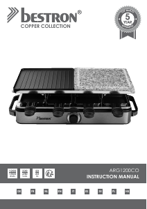 Bruksanvisning Bestron ARG1200CO Raclette grill