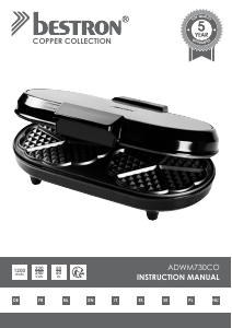 Manuale Bestron ADWM7300CO Macchina per waffle