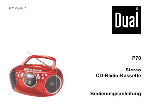 Bedienungsanleitung Dual P70 Stereoanlage