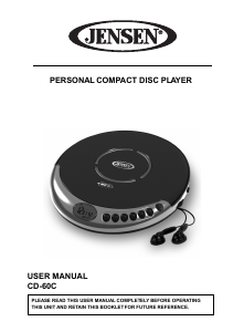 Handleiding Jensen CD-60C Discman