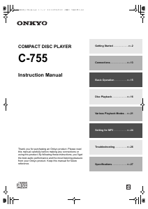 Handleiding Onkyo C-755 CD speler