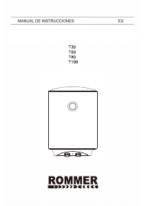 Manual de uso Rommer T 80 Calentador de agua