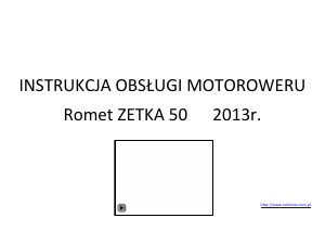 Instrukcja Romet Zetka 50 Skuter