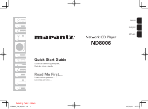 Manual de uso Marantz ND8006 Reproductor de CD