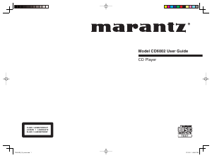 Manual Marantz CD6002 CD Player