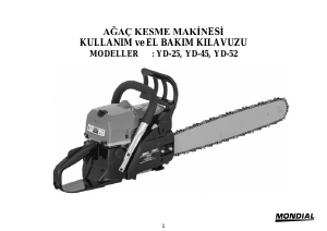 Kullanım kılavuzu Mondial YD-45 Motorlu testere