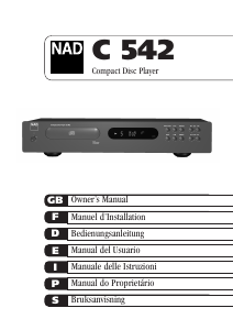 Manual NAD C 542 CD Player