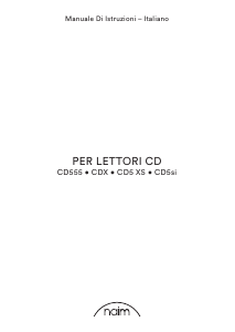 Manuale Naim CD5si Lettore CD