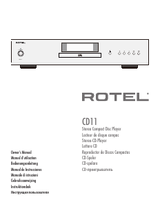 Manual de uso Rotel CD11 Reproductor de CD
